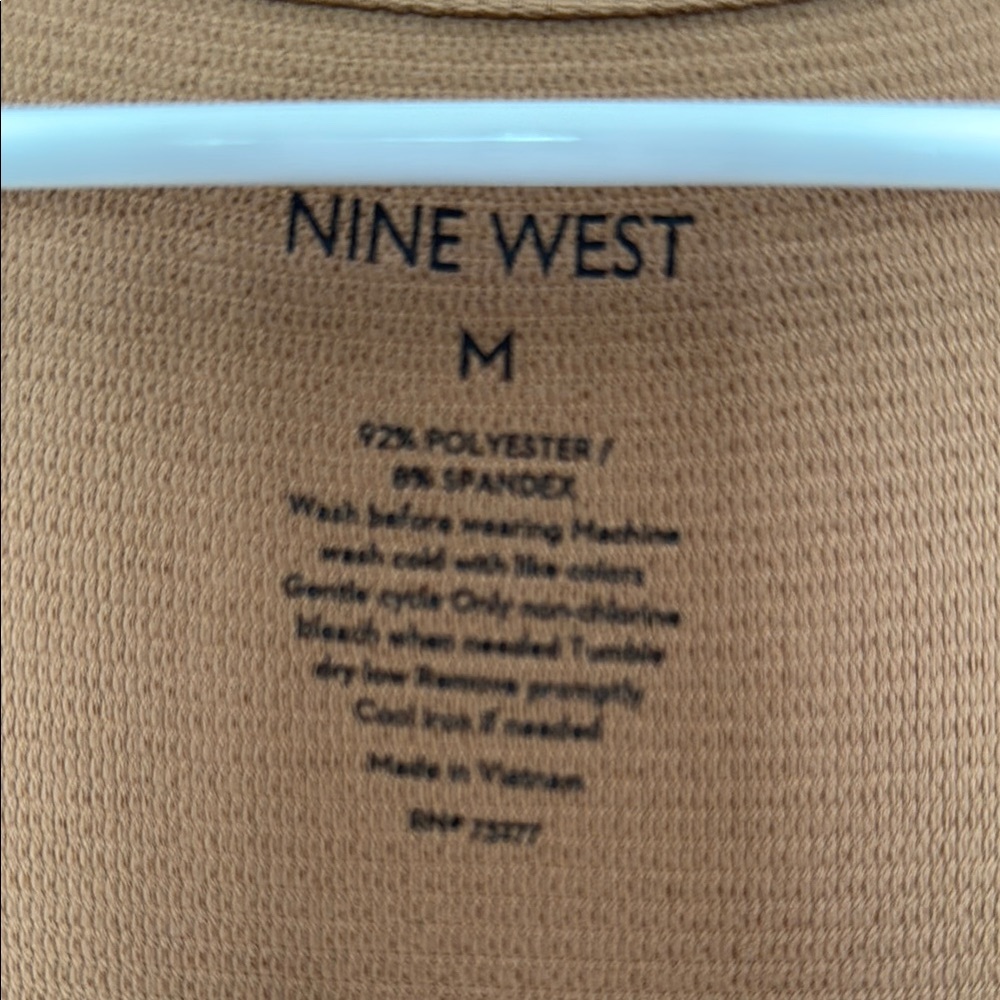 Nine West brown/tan ribbed top - Picture 2 of 6
